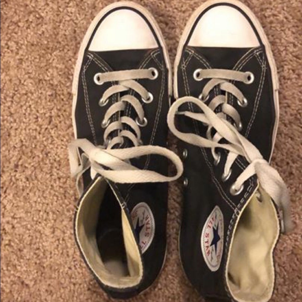 Black high top converse